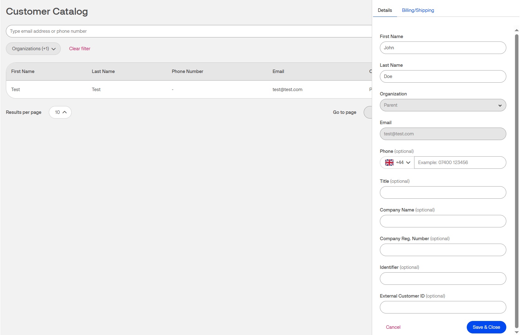 Customer catalog Online payments Verifone Developer Portal